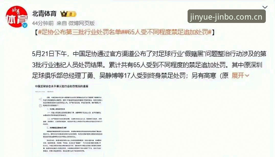 足协第三批禁足名单深度解读：在金博体育官网掌握2026亚洲体育博彩平台赛事动态的操作教程